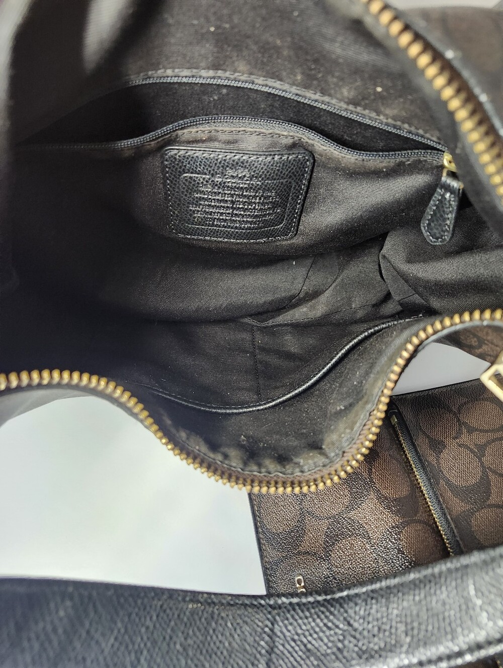 Coach Brown Signature Monogram Hobo with Matching Wallet - Picture 8 of 10